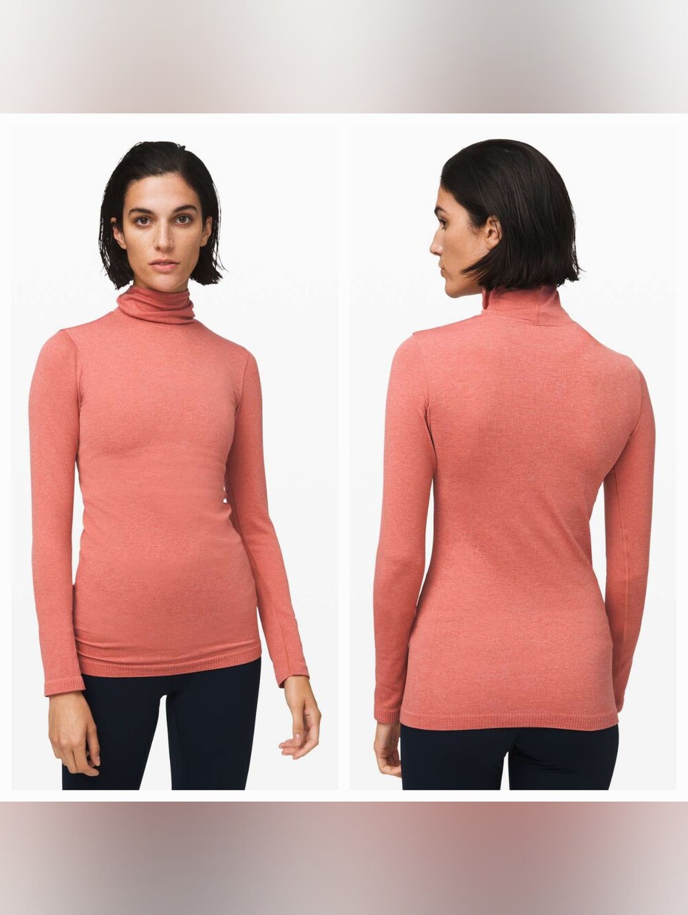 Lululemon Yin Vibes Turtleneck Color Copper Clay Size 8